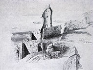 Schneiderturm, Oppenheim  Zeichnung 1854