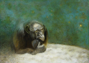 E. Steiner - �Der Philosoph� �l auf Leinwand 100 x 140